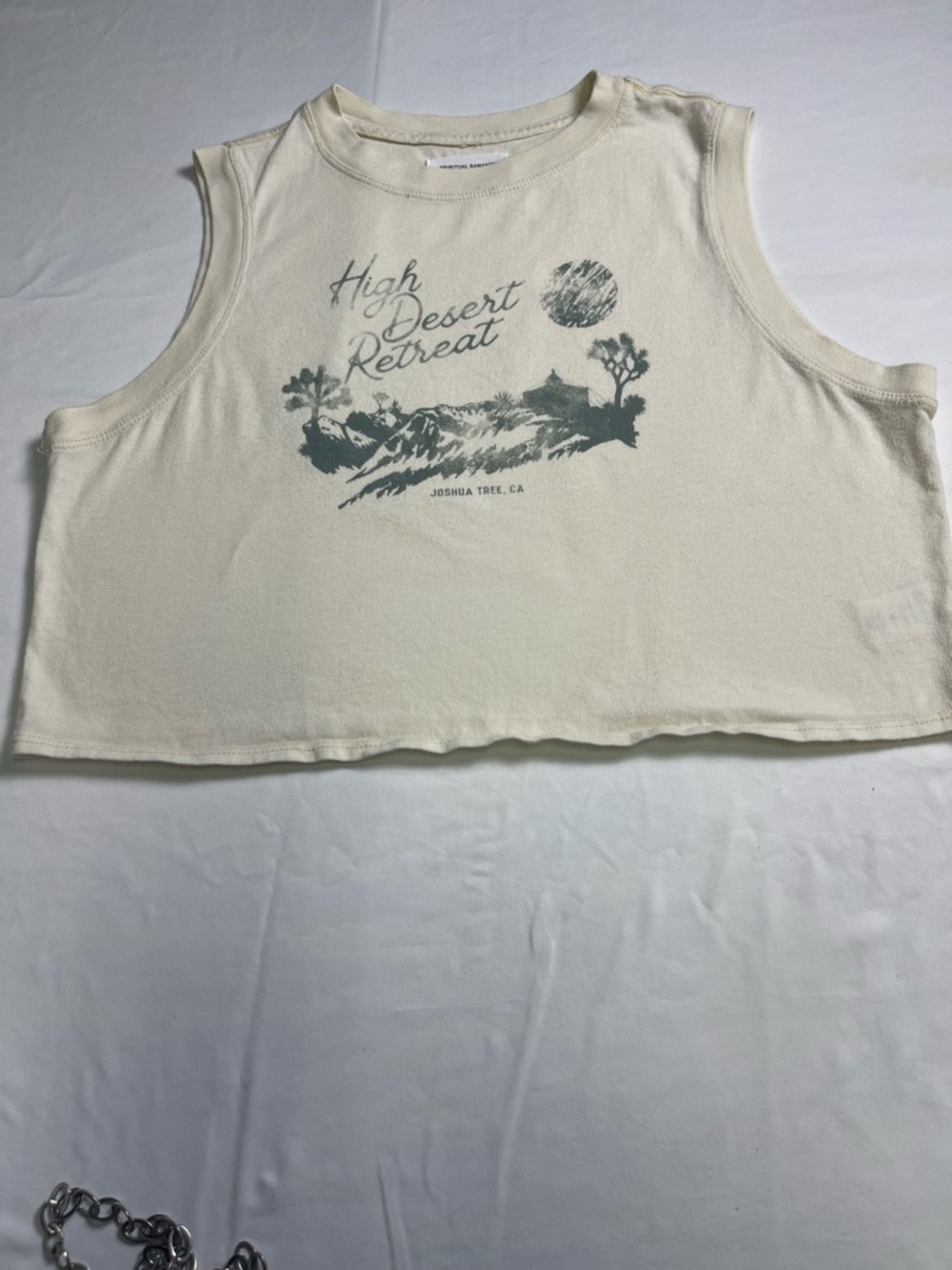 Spiritual Gangster High Desert Retreat Crop Tank - Cream